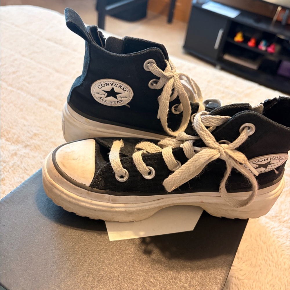 Converse Kids Black and White High-Top Sneakers